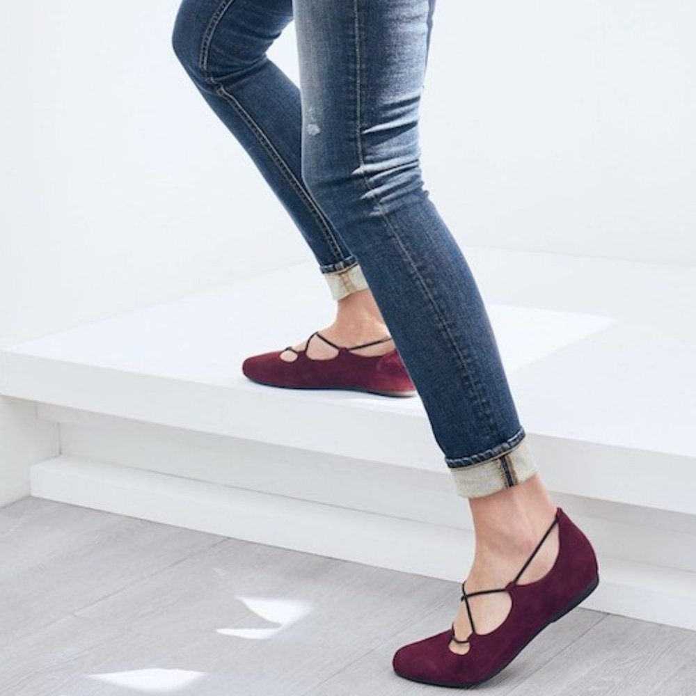 Sparkly black Earthie "Essen" leather ballet flats sz 10 10B NWOT